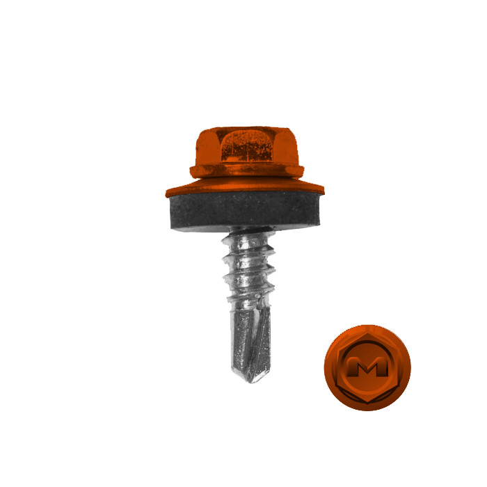 Саморез по металлу Daxmer 5,5х19 RAL 2004 (250) сверло №3