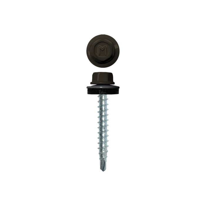 Саморез кровельный Daxmer 4,8х29 (250шт) сверло №1 RAL 6014