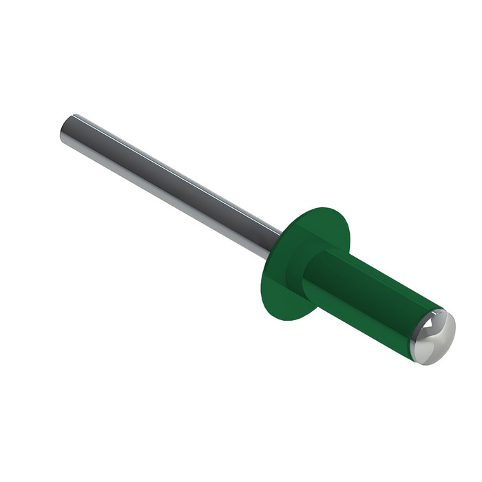 Заклёпка вытяжная Daxmer 4,8х12 RAL 6029 (500 шт) сталь/сталь