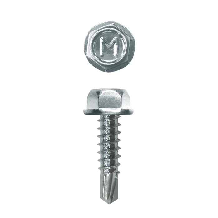 Саморез для забора по металлу Daxmer 4,8х19 без шайбы св.№2 (500шт) Цинк